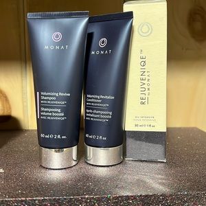Brand new Monat shampoo, conditioner, and oil